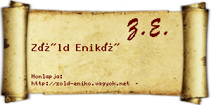 Zöld Enikő névjegykártya