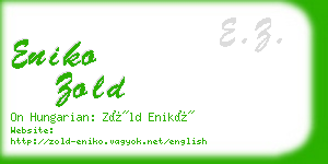 eniko zold business card